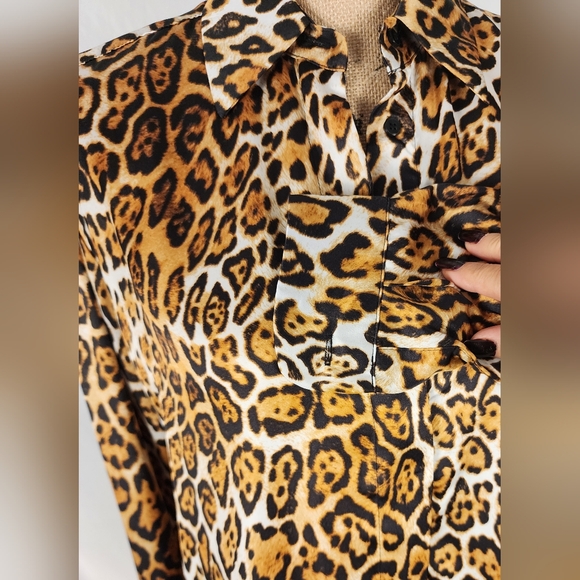 Boston Proper Long Leopard Shirt XS - Picture 9 of 9